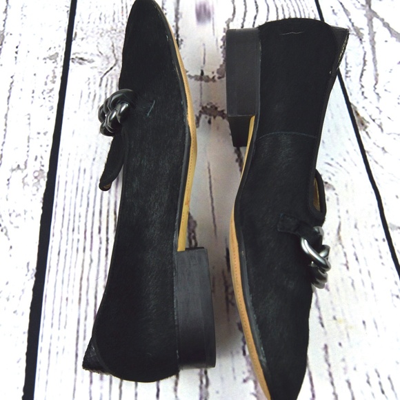 Sam Edelman Black Loafers with Silver Chain - Picture 5 of 8